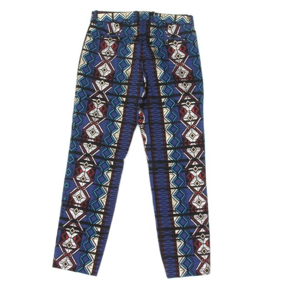 J. Crew Aztec Blue Maddie Straight Leg Pants Trouser size 00 cotton blend - 950 - Picture 4 of 4